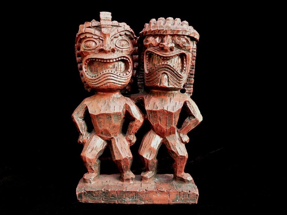 a tiki statue